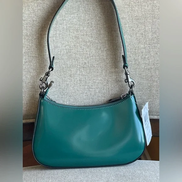 NWT！COACH TERI MINI SHOULDER CROSSBODY BAG（CW310）EMERALD GREEN fast shipping